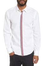 Men's Boss Reid Slim Fit Contrast Placket Sport Shirt - White