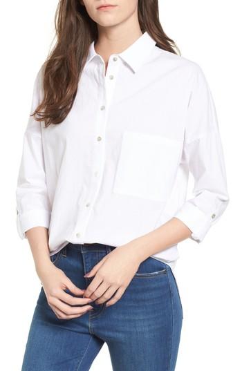 Women's Chloe & Katie Embroidered Back Shirt - White