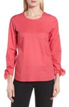 Women's Boss Isolema Stretch Cotton Bow Sleeve Top - Pink