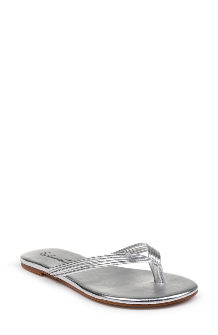 Women's Splendid Shyanna Strappy Flip Flop M - Metallic