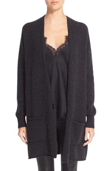Women's Helmut Lang Long Wool & Cashmere Cardigan