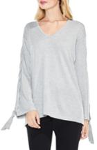 Women's Vince Camuto Lace-up Bell Sleeve Sweater, Size - Grey