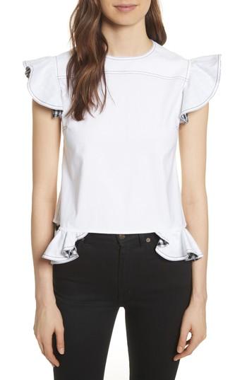 Women's Harvey Faircloth Angel Sleeve Top - White