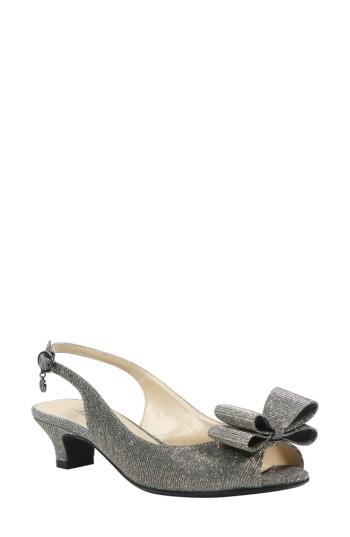 Women's J. Renee Landan Bow Slingback Sandal .5 B - Grey