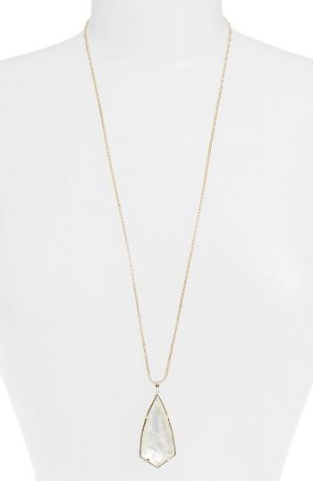 Women's Kendra Scott 'carole' Long Semiprecious Stone Pendant Necklace
