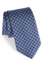 Men's Eton Floral Medallion Silk Tie, Size - Red