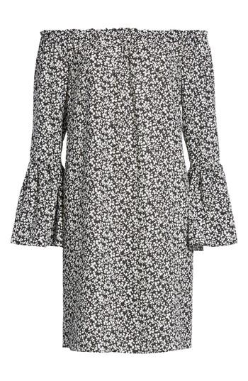 Women's Michael Kors Print Silk Off The Shoulder Dress