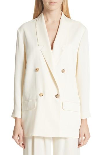 Women's Magda Butrym Double Breasted Blazer Us / 34 Fr - Ivory