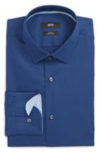 Men's Boss Jenno Slim Fit Easy Iron Solid Dress Shirt - Blue