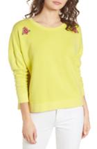 Women's Obey Esme Embroidered Sweatshirt - Yellow