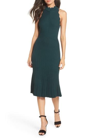 Women's Adelyn Rae Freida Scallop Sweater Dress - Green