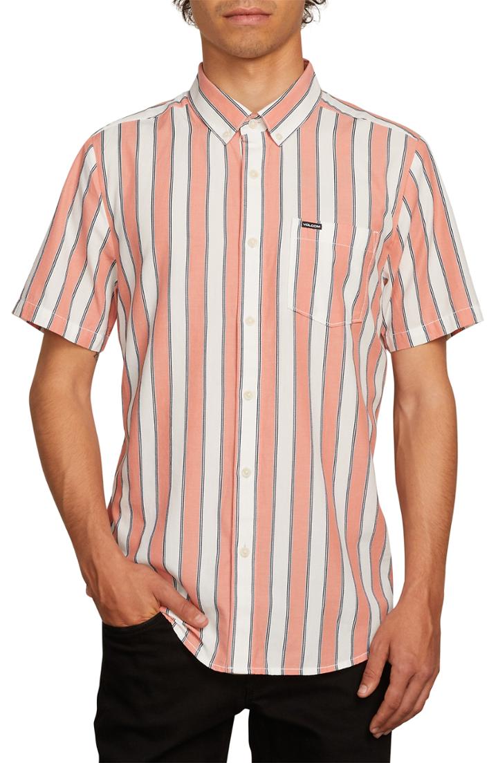 Men's Volcom The Bold Stripe Woven Shirt - Ivory