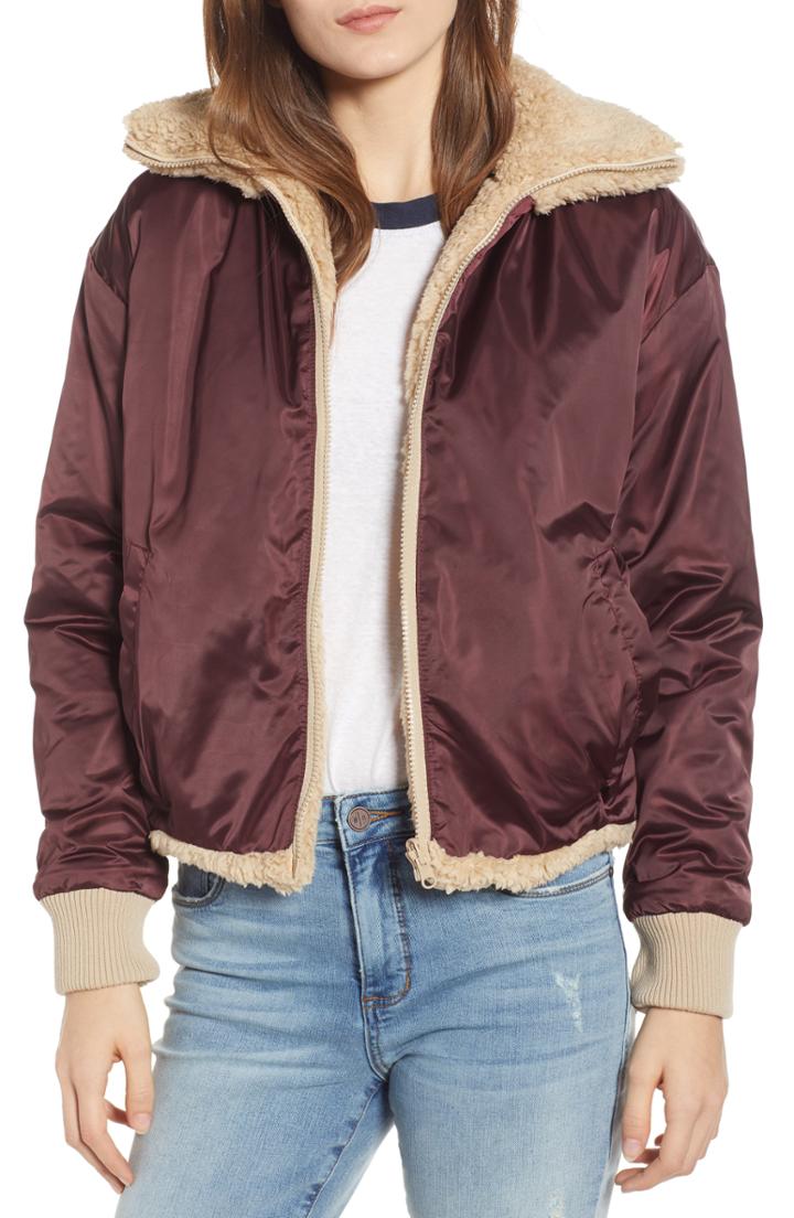 Women's Bp. Reversible Teddy Jacket - Brown