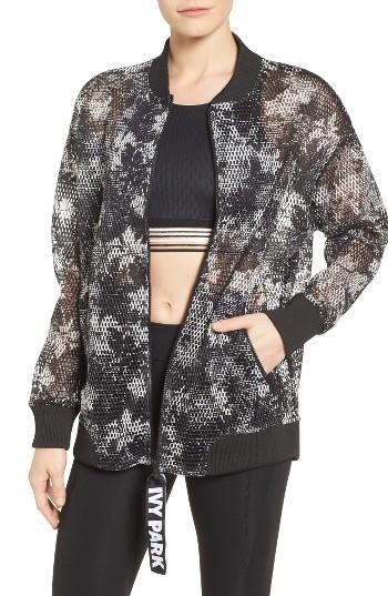 Women's Ivy Park Floral Mesh Bomber Jacket