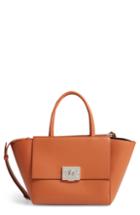 Calvin Klein 205w39nyc Bonnie Top Handle Leather Satchel - Brown