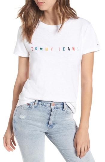 Women's Tommy Jeans Tjw Summer Logo Tee, Size - White