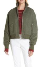 Women's Rag & Bone Wool Blend Aviator Jacket, Size - Green