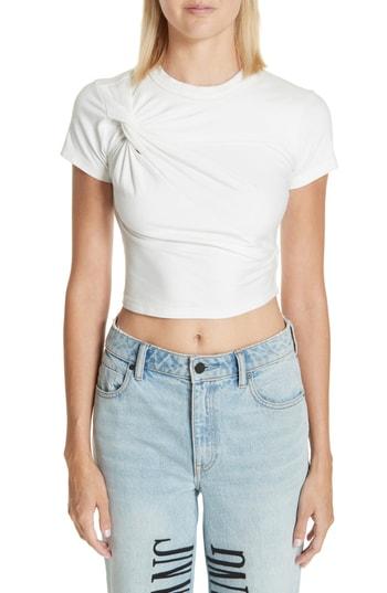 Women's T By Alexander Wang Twist Compact Jersey Tee - Ivory
