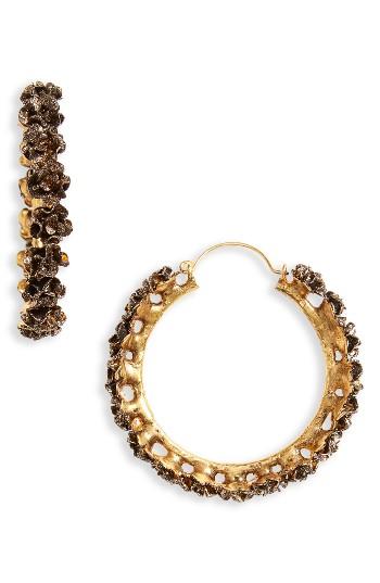 Women's Virgins Saints & Angels Rose Hoop Earrings