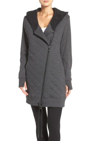 Women's Ugg 'kayla' Quilted Hoodie - Black