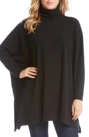 Women's Karen Kane Poncho Sweater - Black