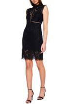 Women's Bardot Lace Sheath Dress - Black