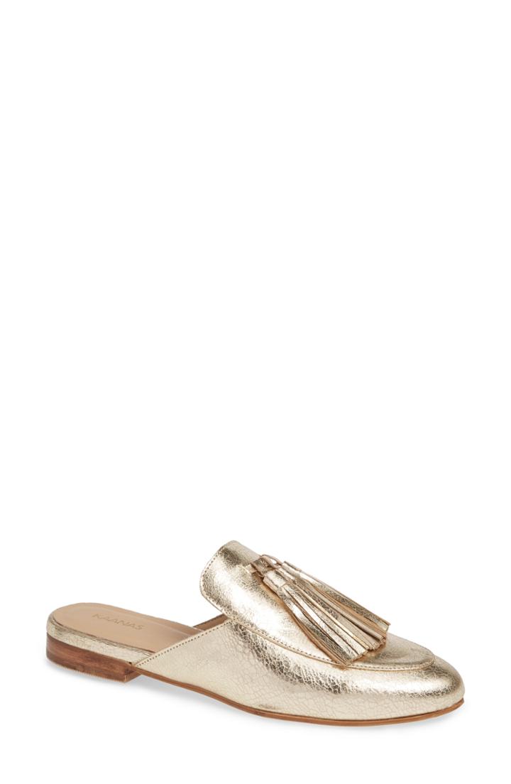 Women's Kaanas Kingston Tasseled Mule M - Metallic