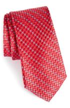 Men's Nordstrom Men's Shop Carter Dot Silk Tie, Size - Red