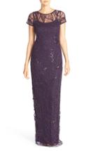 Women's Adrianna Papell Embellished Mesh Column Gown