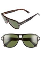 Women's Tom Ford 'dylan' 57mm Sunglasses - Black/ Green