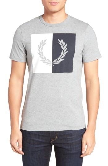 Men's Fred Perry Logo Graphic T-shirt, Size - Grey