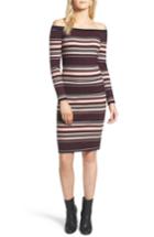 Women's Cupcakes And Cashmere Tommy Off The Shoulder Body-con Dress - Black