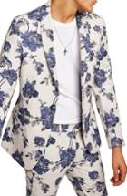 Men's Topman Skinny Fit Floral Suit Jacket 32 - Blue