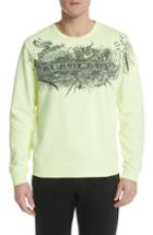 Men's Burberry Sauer Graphic Crewneck Sweatshirt - Yellow
