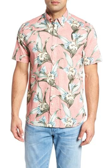 Men's Tommy Bahama Cape Floral Seersucker Sport Shirt - Green
