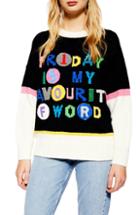 Women's Topshop Friday Is My Fave Sweater Us (fits Like 0) - Black