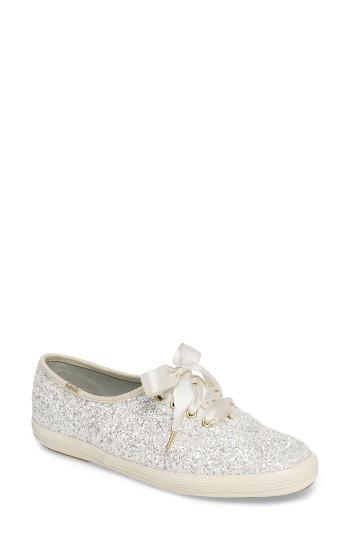 Women's Keds For Kate Spade New York Glitter Sneaker M - Beige