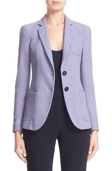 Women's Armani Collezioni Textured Cotton Blend Jacket