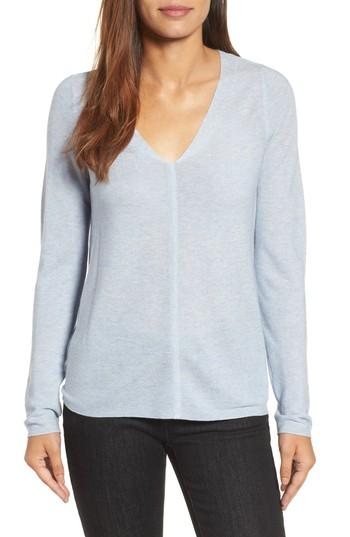 Petite Women's Eileen Fisher Tencel Blend Sweater, Size P - Purple