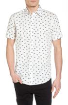 Men's Ben Sherman Peacock Feather Woven Shirt - White