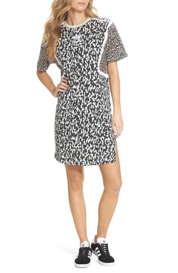 Women's Adidas Animal Print Shift Dress, Size - Beige