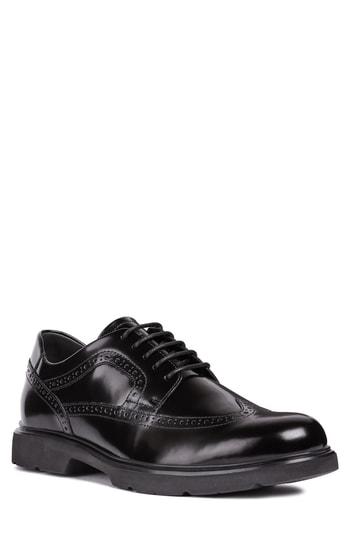 Men's Geox Arrall 1 Wingtip .5us / 43.5eu - Black