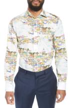 Men's Eton Slim Fit Print Dress Shirt .5 - Yellow