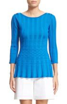 Women's St. John Collection Checkered Knit Top