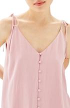 Women's Topshop Molly Button Mini Slipdress Us (fits Like 6-8) - Pink