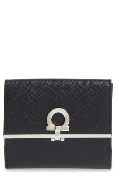 Women's Salvatore Ferragamo Saffiano Calfskin Leather Wallet -