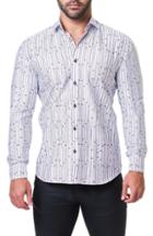 Men's Maceoo Fibonacci Vegas Print Sport Shirt - White