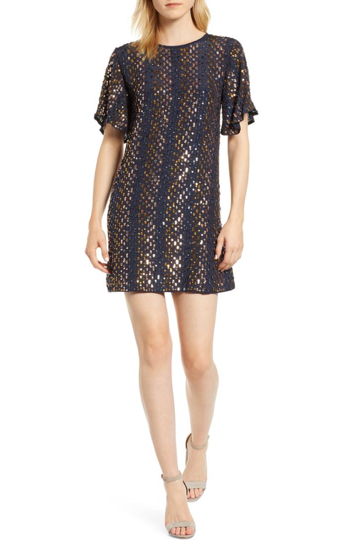 Women's Velvet By Graham & Spencer Allover Sequin Minidress - Black
