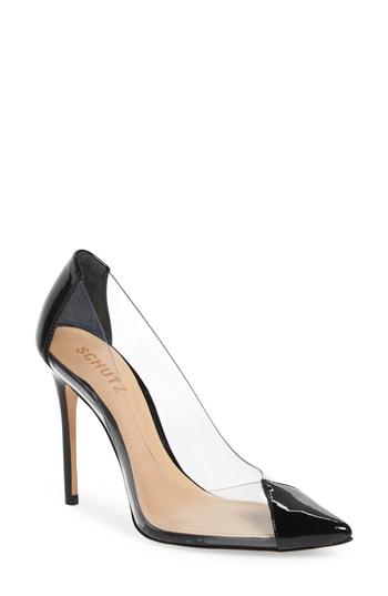 Women's Schutz Cendi Transparent Pump .5 M - Black