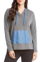 Women's Karen Kane Contrast Hooded Sweater - Grey